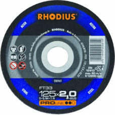 Rhodius Griešanas diski FTK33 125x3.0x22.23 - gab.