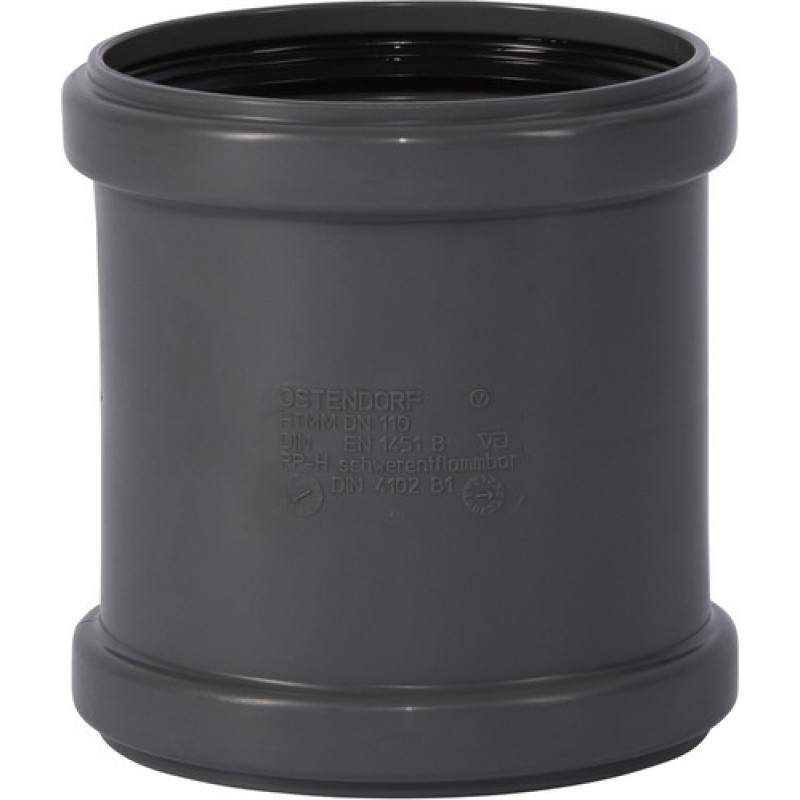 Ostendorf HTSafeU Iekšējās kanalizācijas remontuzmava, DN110mm, pelēka