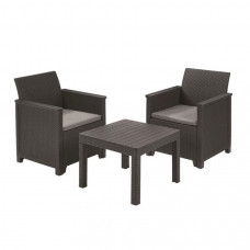 Keter Dārza mēbeļu komplekts KETER Elodie Balcony Set 29209482939, ar galdiņu Classic, pelēks - gab