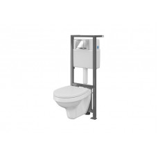 Cersanit WC sistēma CERSANIT AQUA (WC pods, rāmis, poga) - gab.
