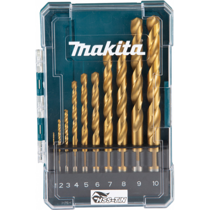 Makita Metāla urbju komplekts MAKITA D-72849 HSS-TiN 10gab. - kompl