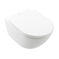 Villeroy & Boch pods ar QR/SC vāku Subway 3.0 Rimless, stiprināms pie sienas, 370x560 mm, TwistFlush, SupraFix, balt