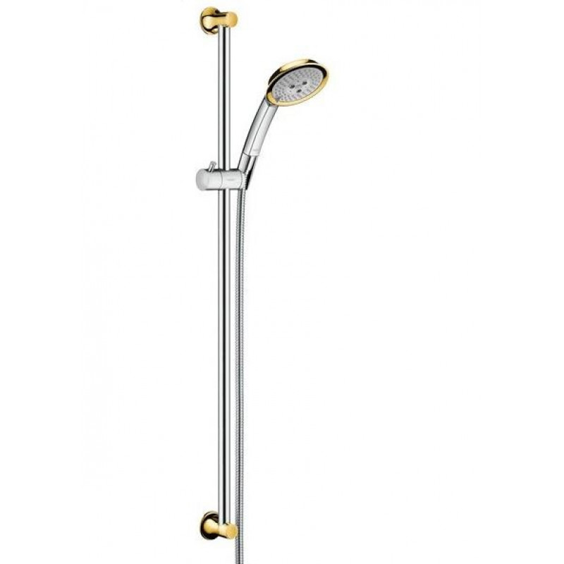 Hansgrohe dušas komplekts Raindance Classic 100 Air 3jet Unica`Classic, 900 mm, hroms/zelts