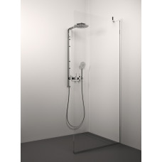 Stikla Serviss dušas siena Conforto Cor, 800 mm, h=2000, hroms/caurspīdīgs stikls