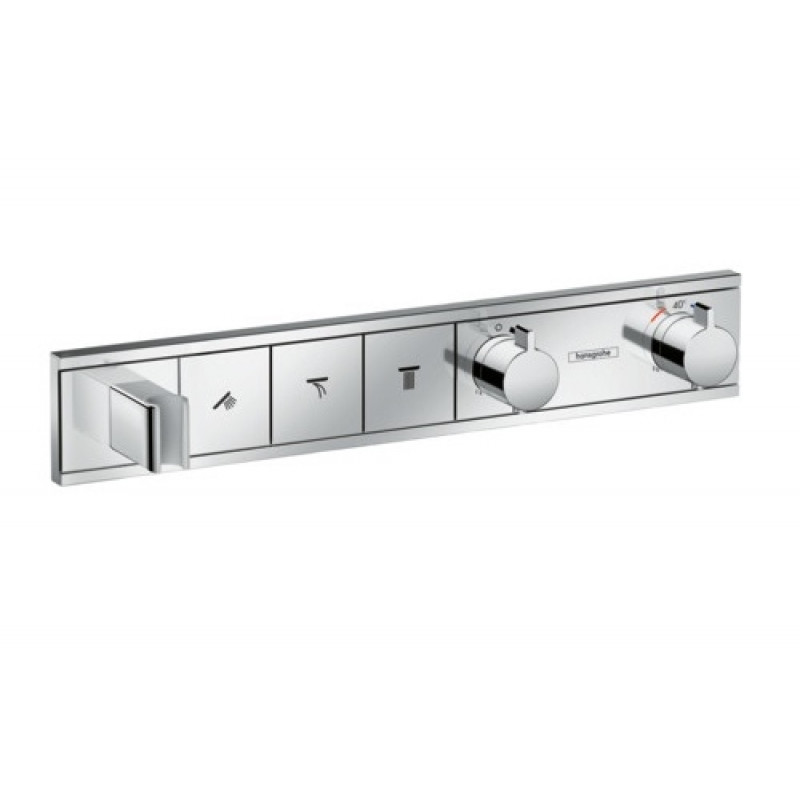 Hansgrohe iebūvējamā termostata RainSelect virsapmetuma daļa, ar 3 izejām, hroms