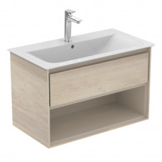 Ideal Standard izlietnes skapītis Connect Air, 800x440 mm, h=517 mm, 1A + vaļējs plaukts, wood light brown/matt lig