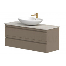 Kame izlietnes skapītis TERRA 120, 1200x455 mm, h=500 mm, 2A, cocoa brown