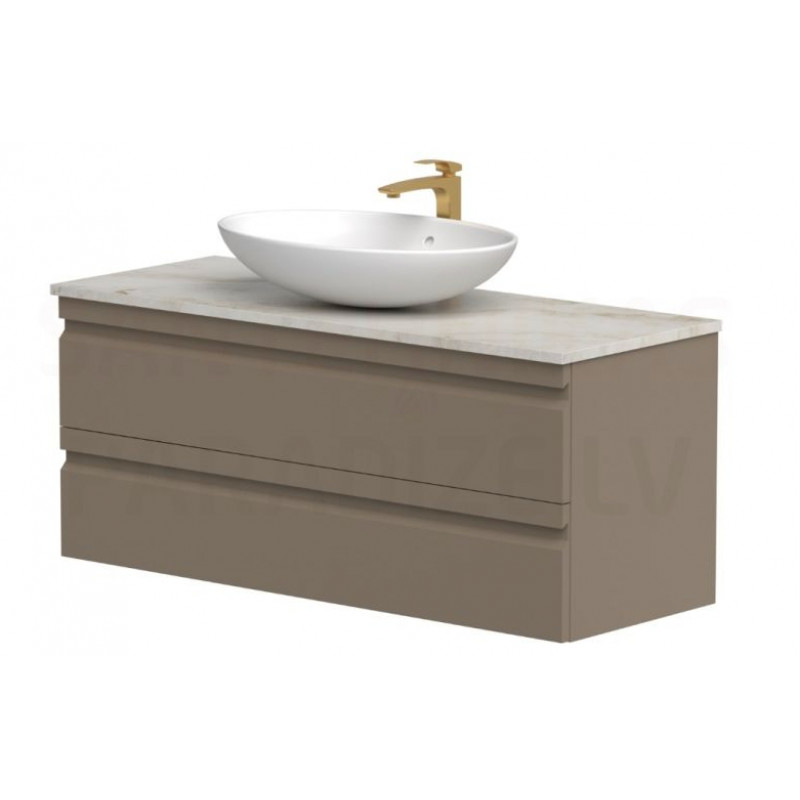 Kame izlietnes skapītis TERRA 120, 1200x455 mm, h=500 mm, 2A, cocoa brown