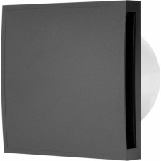 Europlast elektroventilators E-EXTRA, Ø100mm ar noslēgvāku, taimeri, antracīts