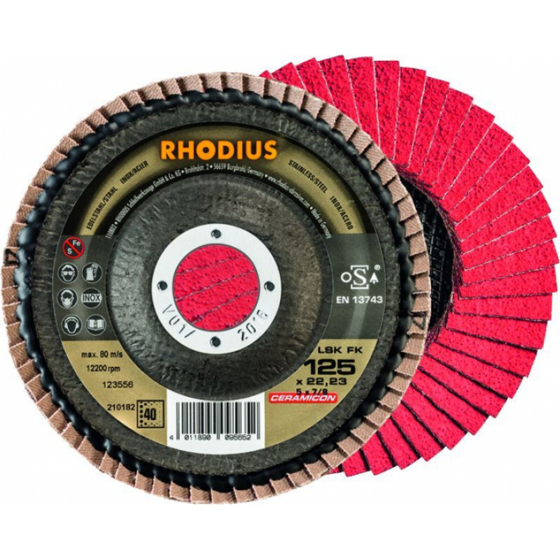 Rhodius Ieloču diski LSK FK 125 x 22.23 K60 - gab.