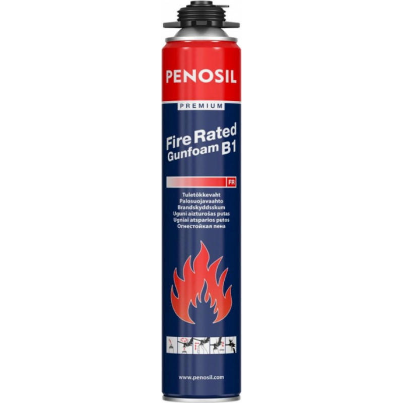 Penosil Fire Rated Gunfoam B1 187 Profesionālas ugunsdrošas putas 750ml