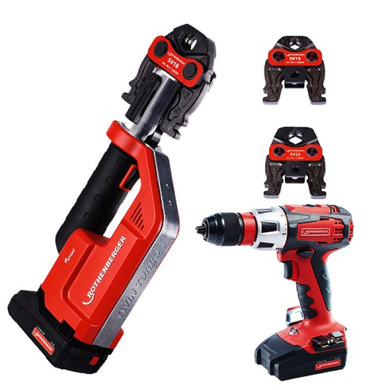 Rothenberger ROMAX Compact prese TT U tipa + Akku - gab.