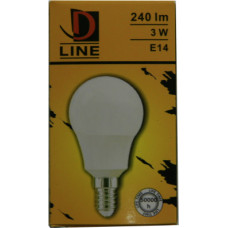 D Line LED spuldze 3W E14 240lm 2700k D Line