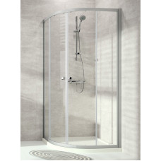 Huppe dušas stūris Concept 100, 900x900 mm, h=1900, R=500,  matēts sudrabs / caurspīdīgs stikls AP
