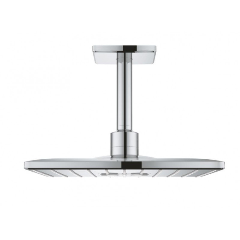 Grohe dušas galva ar turētāju Rainshower 310 SmartActive Cube, no griestiem, hroms