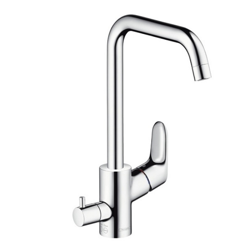 Hansgrohe virtuves izlietnes maisītājs Focus M41 260 1jet, ar noslēguma ventili, hroms