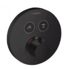 Hansgrohe termostata ShowerSelect S  virsapmetuma daļa, ar 2 izejām, matēta melna