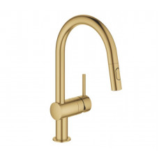 Grohe virtuves izlietnes maisītājs ar izvelkamu dušu Minta, brushed cool sunrise