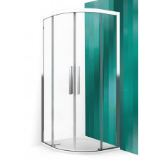Roth dušas stūris ECR2N, 900x900 mm, h=2050, r=550, black elox/caurspīdīgs stikls
