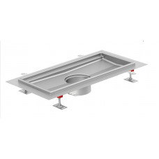 ACO kanāls Hygienic, 500x500, h= 65, D200,  pagarināts, nerūsējošais tērauds 1.4301
