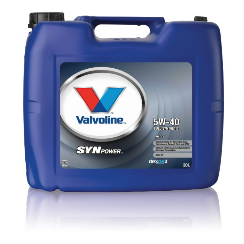 Valvoline Motoreļļa Synpower MST C3 5W40 20L, Valvoline