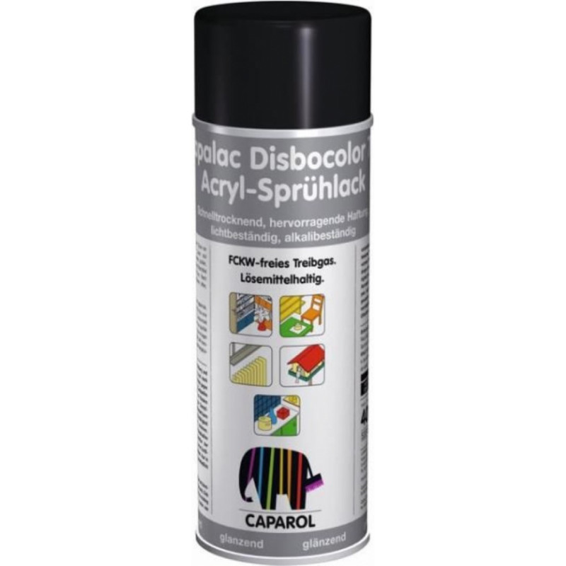 Caparol Capalac 781 Disbocolor Emaljas metāla krāsas aerosols, zīdaini matēta 0.4L Antracīta RAL7016