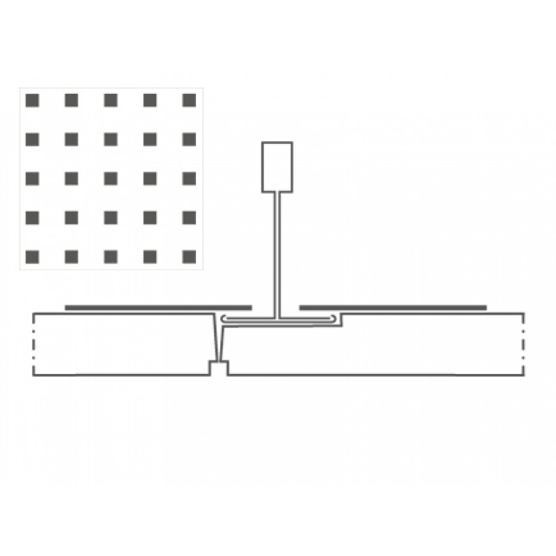 Knauf Danoline Contur piekaramie griesti 12.5x600x600 D, S24, U9