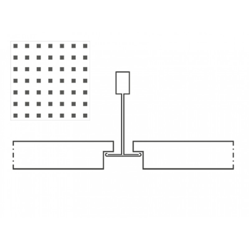 Knauf Danoline Belgravia akustiskie, ģipša, piekaramie griesti 12.5x600x600mm E, S15, U3