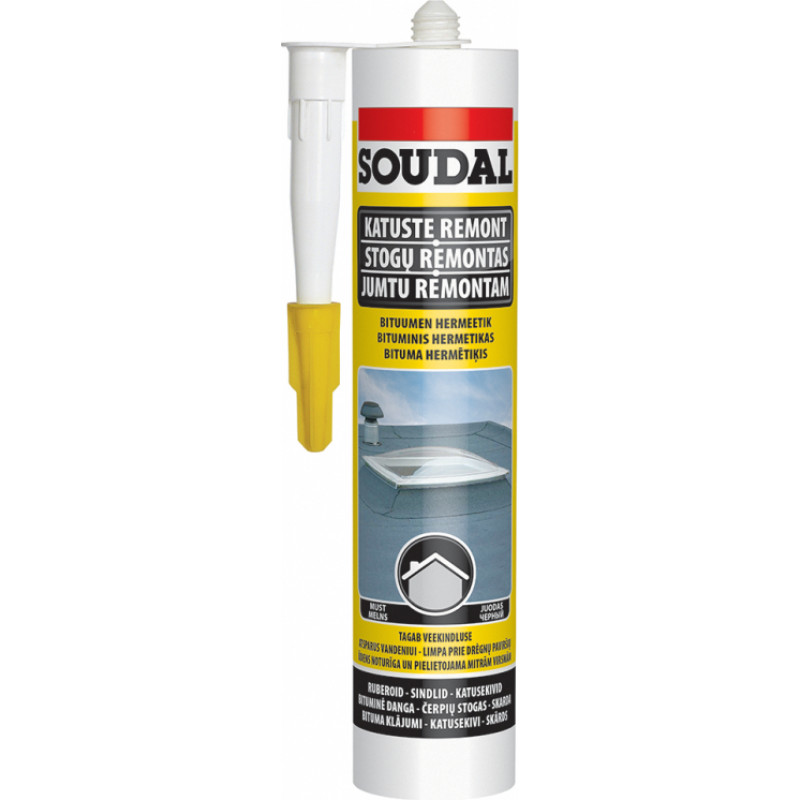 Soudal Hermētiķis jumtiem Soudal Roof Mastic Melns 310ml - gab
