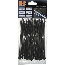Bradas Savilcējaptveres Bradas 160x4.6mm, 100gab., melnas - iep.