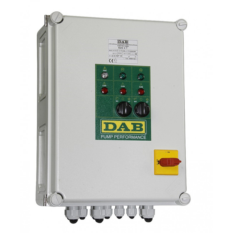 DAB 2 Sūkņu vadības panelis E2D5T 380V 50Hz 4-6,3A DAB