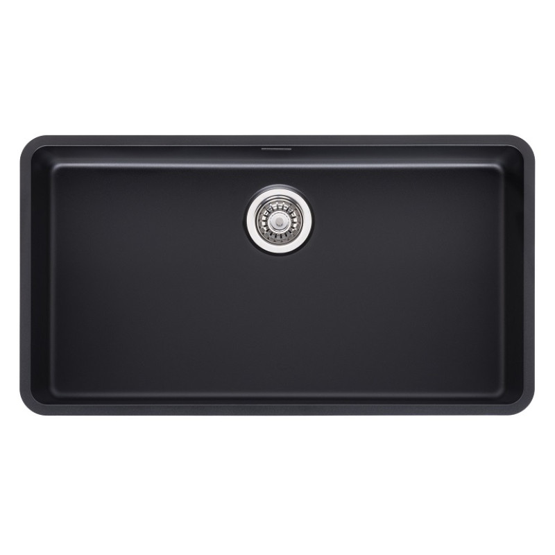 Reginox virtuves izlietne Ohio 80x42 (L), viena bļoda, 840x460 mm, jet black