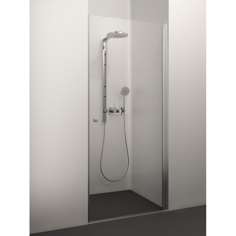 Stikla Serviss dušas durvis Elegante, 900 mm, h=2000, hroms/caurspīdīgs stikls