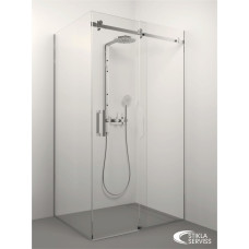 Stikla Serviss dušas stūris Diana Lux, 1200x800 mm, h=2000, hroms/caurspīdīgs stikls