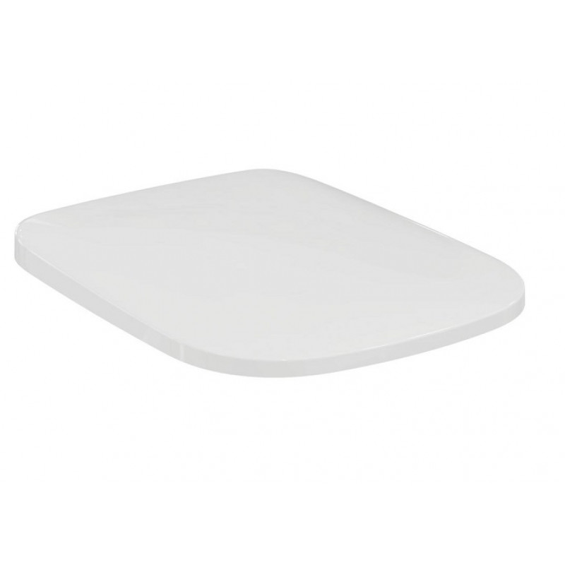 Ideal Standard poda sēdriņķis ar vāku Esedra, balts/metāla eņģes