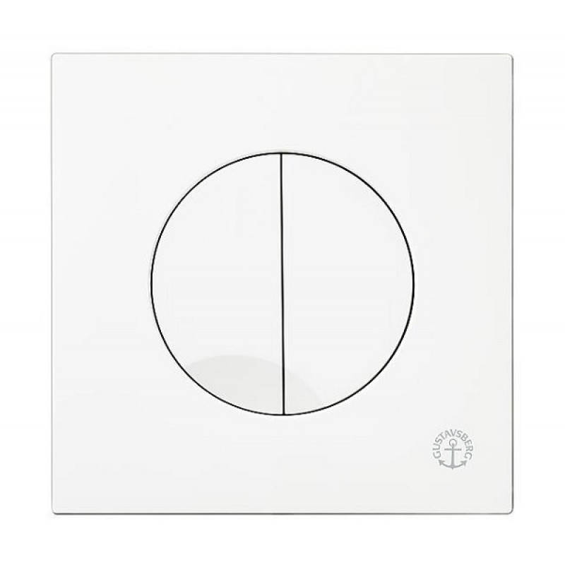 Gustavsberg taustiņš Triomont XS duo, 160x160 mm, mehāniskais, balts