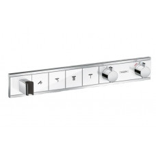 Hansgrohe iebūvējamā termostata RainSelect virsapmetuma daļa, ar 4 izejām, balts/hroms