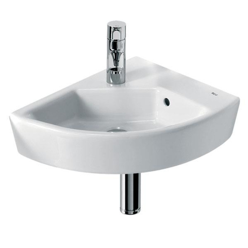 Roca izlietne Hall, 350x430 mm, stūra, kreisā puse, balta