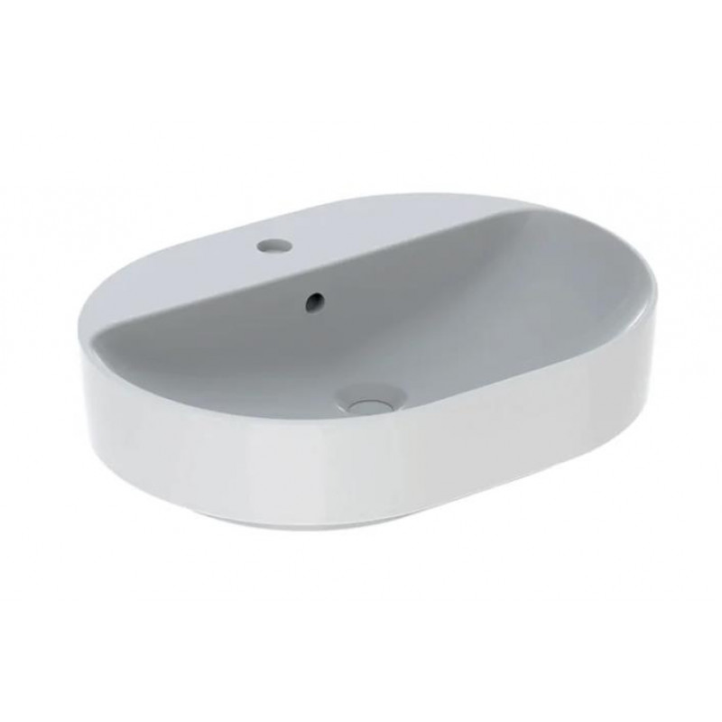 Geberit izlietne VariForm, 600x450 mm, eliptiska, uz virsmas, balta