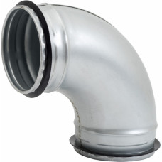 Europlast līkums metāla, 90°- Ø80mm ar gumijām, presēts