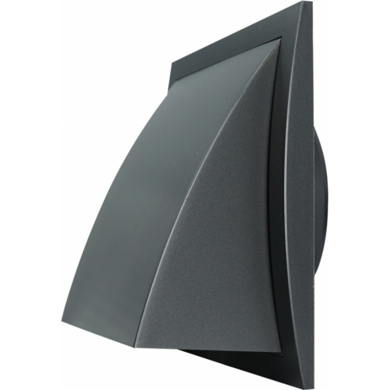Europlast reste plastmasas, 190x190mm, Ø125mm, arēja, ar pretvārstu, antracīts