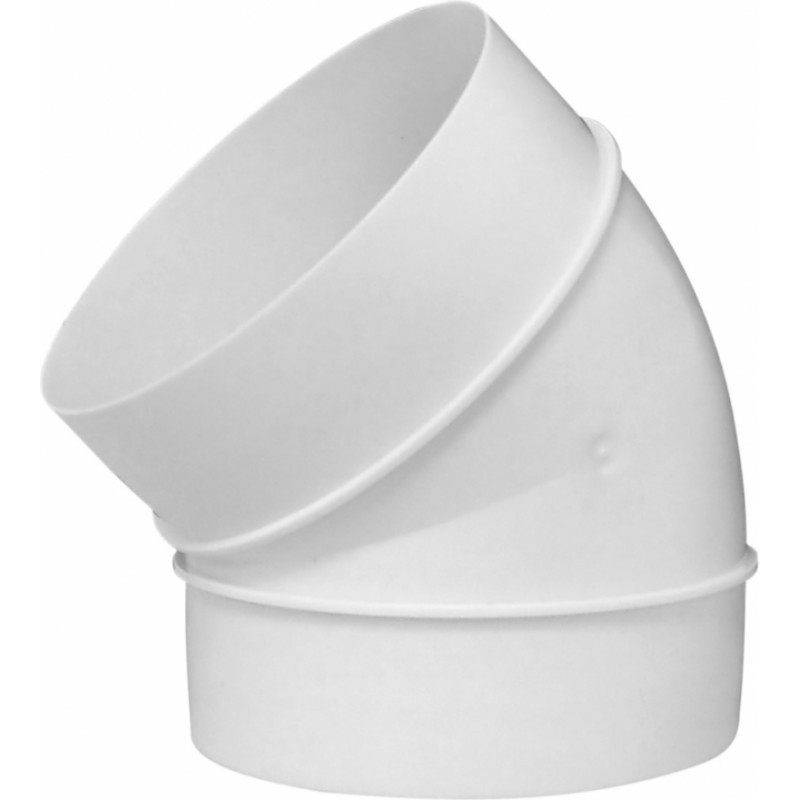 Europlast līkums plastmasas, Ø100mm, 45°