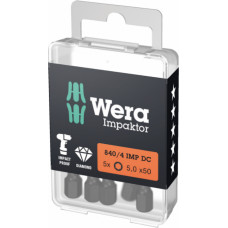 Wera Skrūvgrieža uzgaļi WERA 840/4 IMP DC SW5x50, 5gab.
