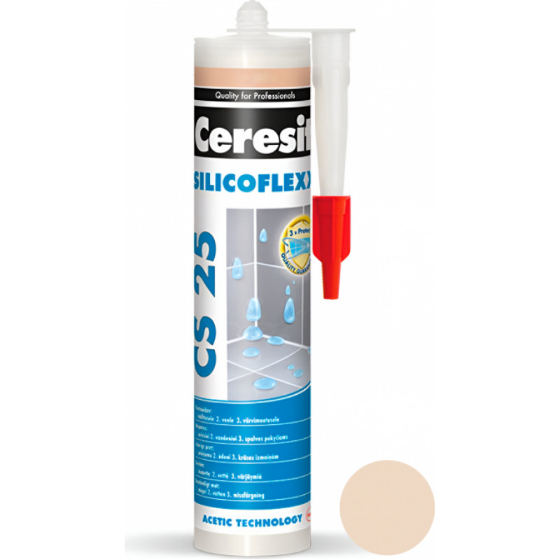 Ceresit Hermētiķis 280ml Ceresit CS25 sanitārais karamele