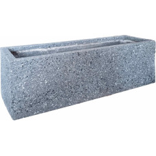 Besk Puķu pods stiklšķiedras 65x18x20cm, tumši pelēks