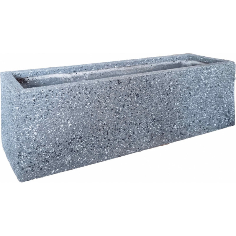 Besk Puķu pods stiklšķiedras 65x18x20cm, tumši pelēks
