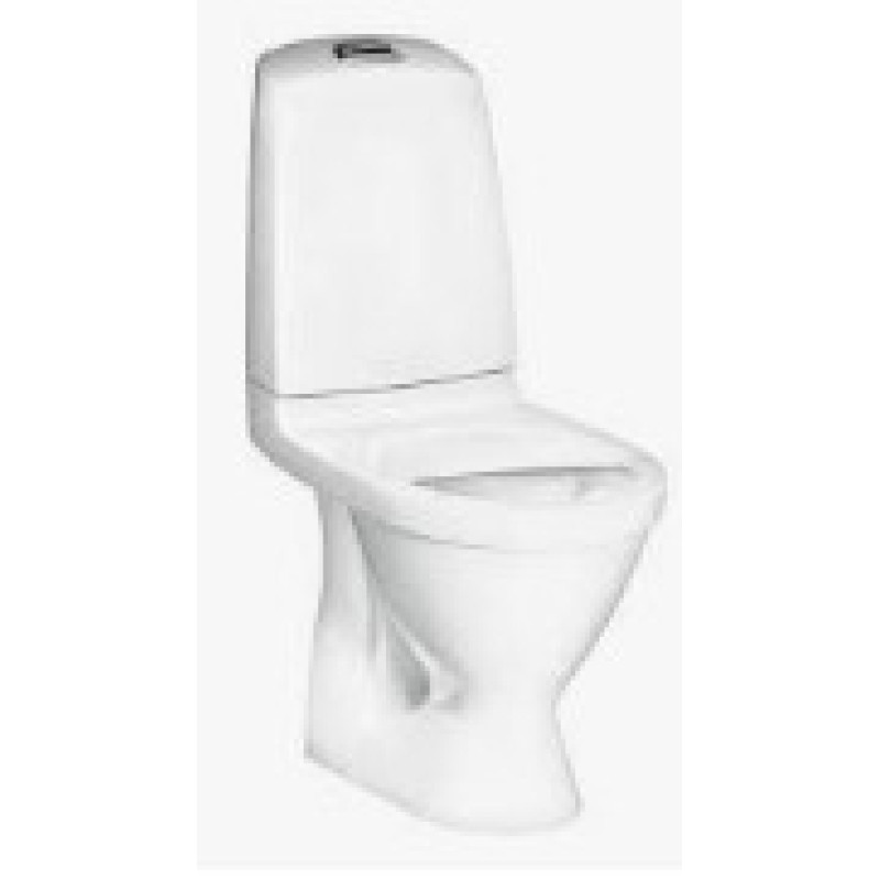 Gustavsberg pods Nautic Hygienic Flush, 345x650 mm, horizontāls izvads, 2/4 l,  līmējams, balts