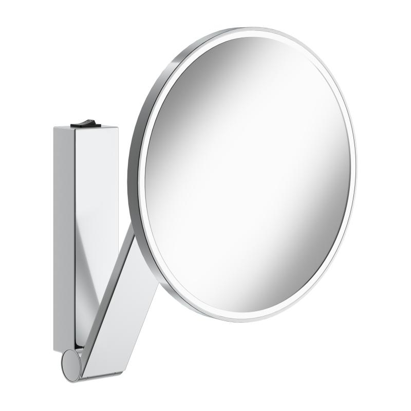 Keuco spogulis ar apgaismojumu iLook_move, 1 gaismas tonis, 5x palielina, d=212 mm, hroms
