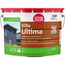 Vivacolor Villa Ultima Ūdens bāzes krāsa koka virsmām ārdarbos, pusmatēta, bāze VVA, 2,7L