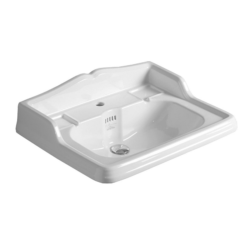 Simas Arcade izlietne 73x54cm, montējama uz kājas vai skapīša, balta - gab.